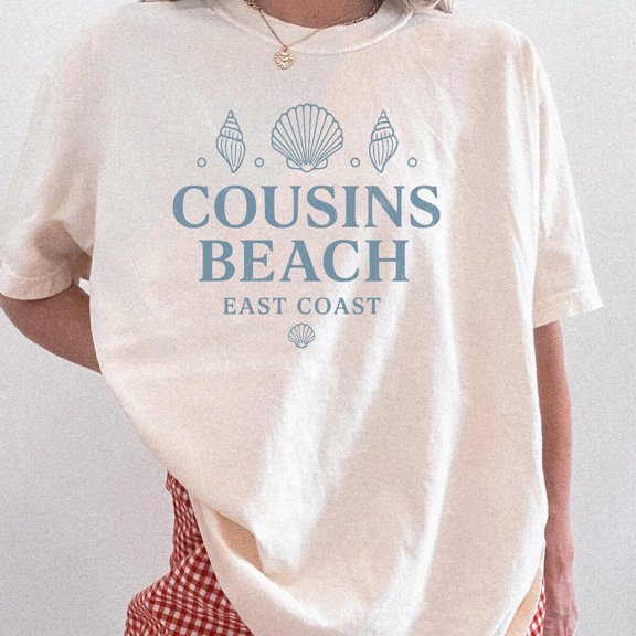 Sam Soft Cousins Beach Shirt Aesthetic East Coast Summer Tee Minimal Vintage Coastal Vibes Shirt Shell Beach T-Shirt for Women Trendy Coastal TeeFull Size S-5XL