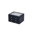 thumbnail image 2 of Glass Lift Top Black Jewelry Box, 2 of 7