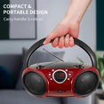 thumbnail image 5 of Portable CD Player Boombox with  AM FM Radio, USB MP3 Support, Dual Power Stereo Sound System for Home Outdoor Travel, 5 of 7