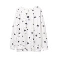 thumbnail image 5 of Womens Oversized Sweatshirt Fashion Star Print Loose Fit Pullover Sweatshirt Round Neck Long Sleeve Winter Loungwear Outfits, 5 of 5