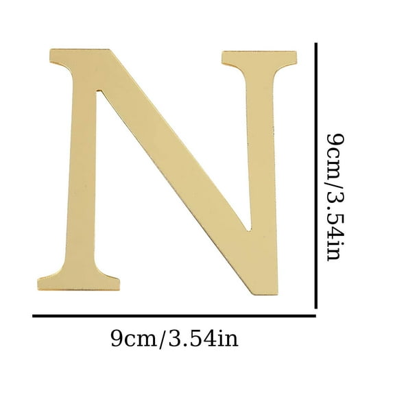 Gold Letters for Wall Stickers Gifts, Acrylic Mirror Decal Wall Decor Stickers, Acrylic Wall Stickers, 26 Letters DIY 3D Wall Decor for Living Room, Bedroom, and Home Office