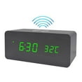 thumbnail image 2 of Digital Wooden Alarm Clock With Wireless Charging Function 3 Alarm LED Displays Dual Functions Of Snooze Sound Control, 2 of 4