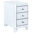 thumbnail image 3 of Pulaski Reverse Painted White Glass End Table in White, 3 of 7