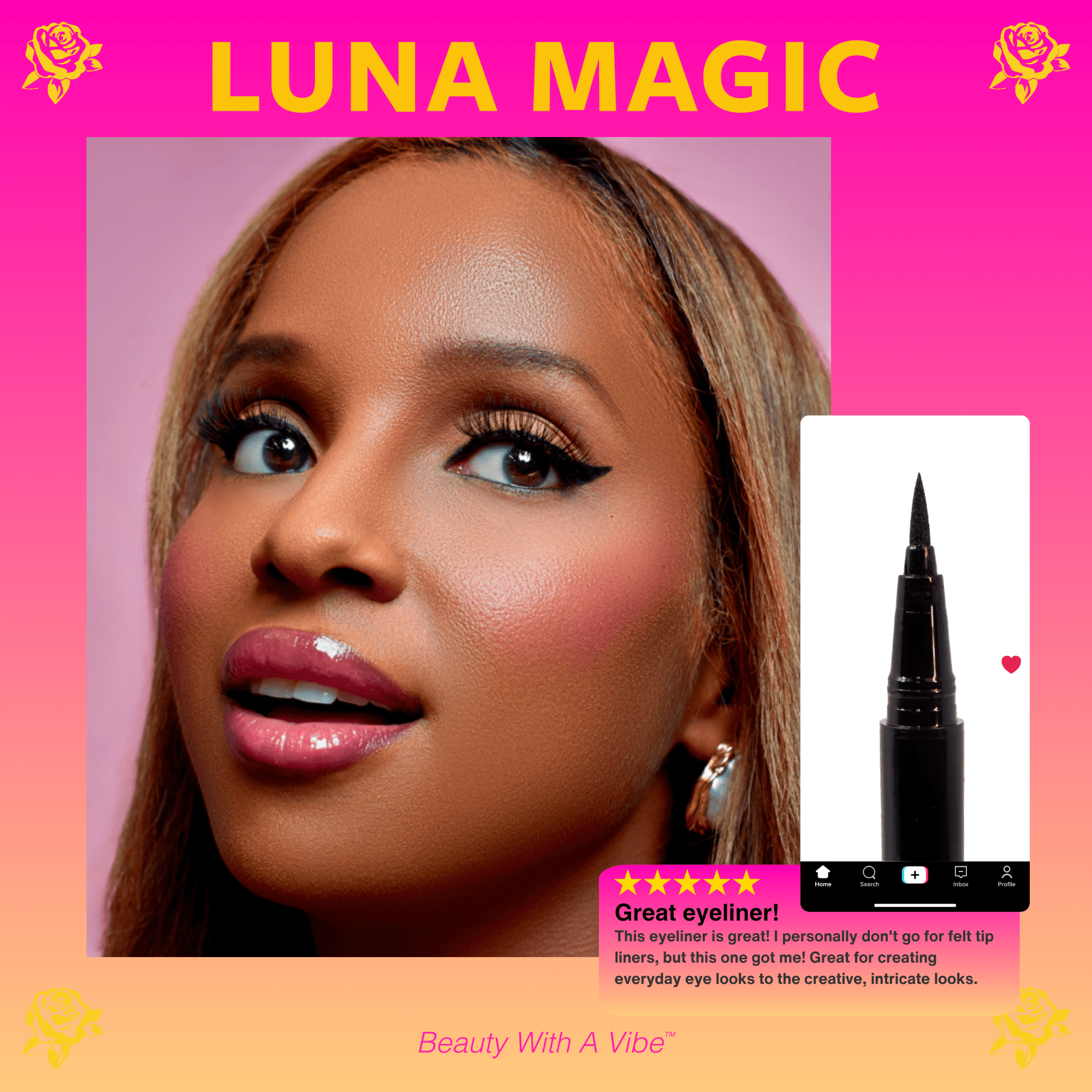 LUNA MAGIC Black Water-Proof Liquid Eyeliner Pen