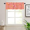 thumbnail image 4 of Abstract Pink Window Valances Aesthetic Retro Orange Valance Kitchen Curtains with Rod Pocket Window Treatments Short Curtain Panels for Living Room Spiral Swirl Modern Decor 54" X 18", 4 of 6