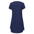 thumbnail image 4 of Sexy Vestidos Cortos de Verano para las Mujeres 2025 Moda Suelta de Ocio Vestido de Manga Corta con Cuello en V, Vestido Casual de Rodilla, 4 of 8