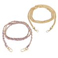 thumbnail image 1 of Uxcell 2 Pcs Correa de Cadena para Bolso, 47 Pulgadas de Largo, Cadenas de Cuero de Reemplazo para DIY Cartera, Bolso, Mano, Clutch, Cadena Dorada Clara con Cuero Púrpura, 1 of 6