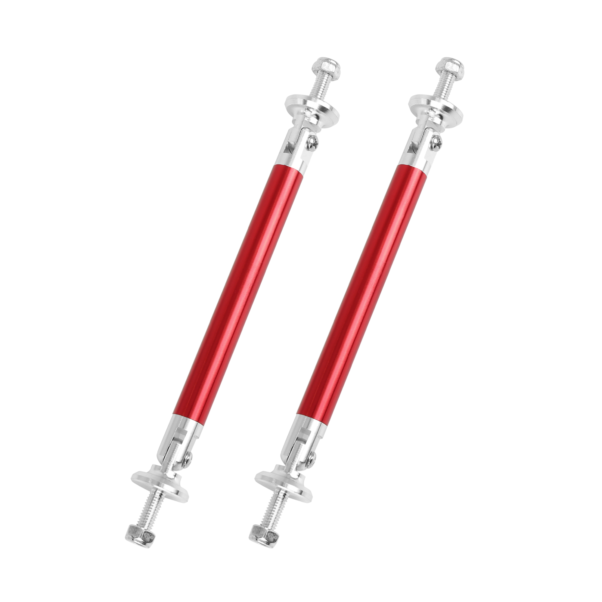 2Pcs 100mm Universal Adjustable Front Bumper Lip Lever Support Rod Red