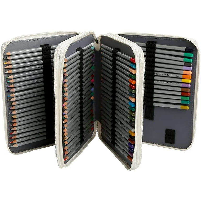 Lbxgap Portable Colored Pencil Case 200 Slots Colored Pencil Case Organizer  with Zipper for Prismacolor Watercolor Pencils, Crayola Colored Pencils