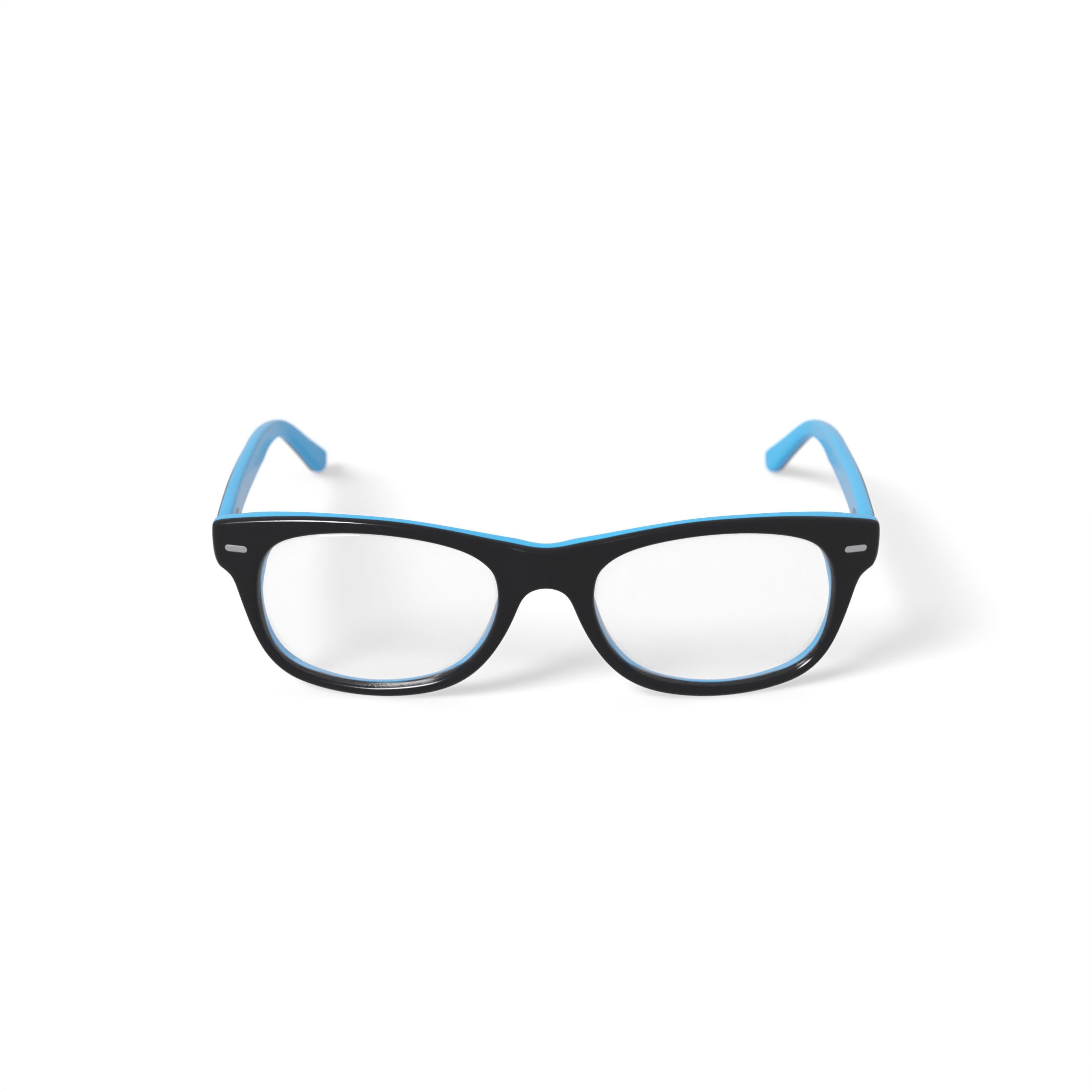 Walmart Women's FM19011 Square Prescription Eyeglasses with Case, Black/Blue