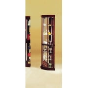 ACME Huxley Corner Curio Cabinet in Cherry