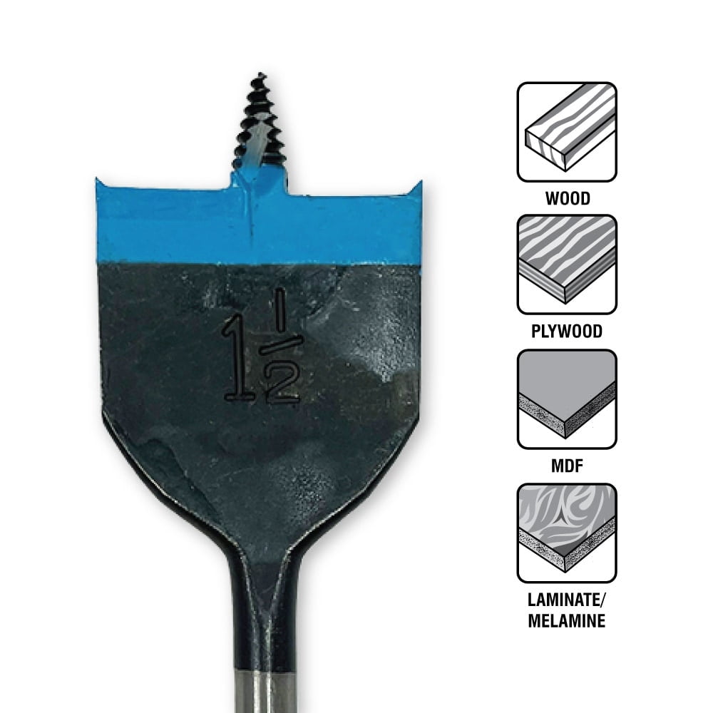 Spyder 10-Piece x 6-in Woodboring Spade Drill Bit Set