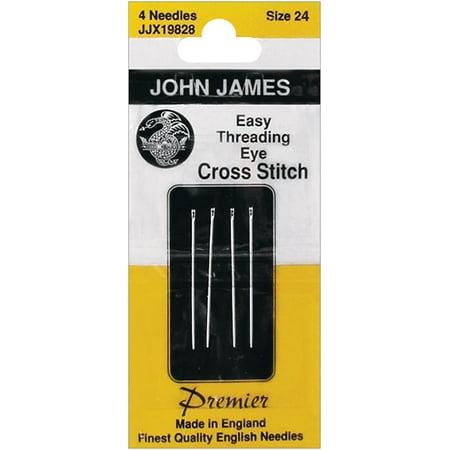 UPC: 0783932201348 | John James Easy Threading Calyxeye Hand Needles-Size 24 4/Pkg