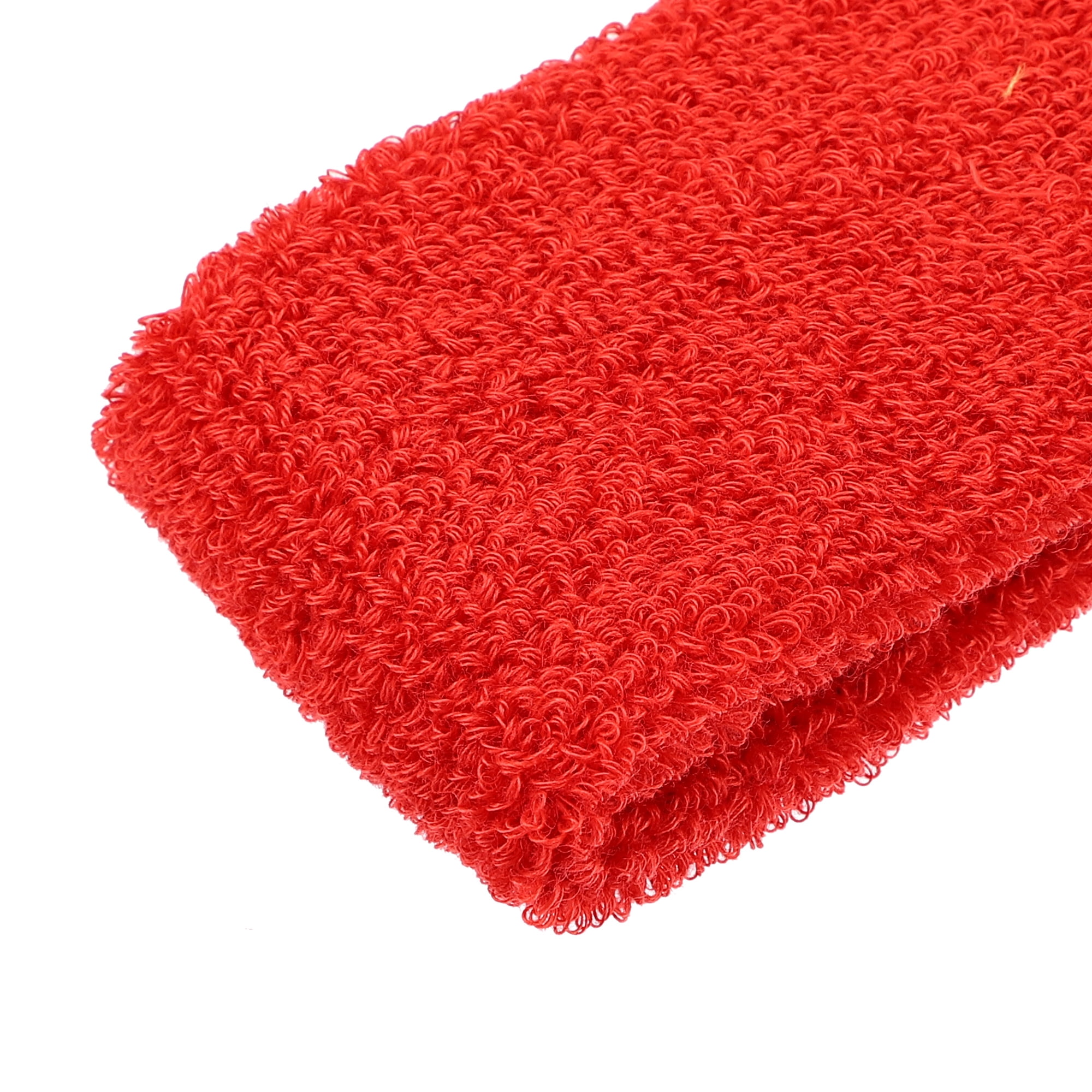 Unique Bargains 3 Pcs Sport Headband Wristband Sweatband Cotton Blend Big Red