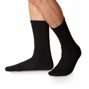JOBST SensiFoot Diabetic Crew Style Socks 8-15mmHg (Black) X-Small