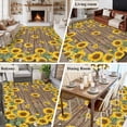 thumbnail image 5 of 6'x9' Area Rugs, Sunflower Indoor Outdoor Area Rug for Living Room Bedroom, Brown Wood Grain Rustic Farmhouse Bee Washable Bathroom Rugs Kitchen Floor Carpet Mats Home Decor Aesthetic, 5 of 8
