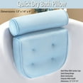 thumbnail image 4 of Almohada de cuello de bañera de secado rápido con ventosas Innovative Living Reposacabezas Reposacuellos 13' X 14' X 4', 4 of 4