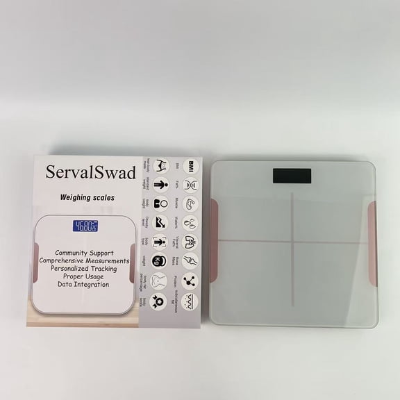 ServalSwad Weighing scales, Digital Bathroom Scale with Backlit LED Display, Highly Accurate & Measures Weight up to 400 lb/180kg, Batteries Included