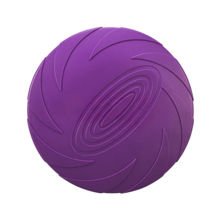 FTsdfkl 1PC Soft Rubber Dog Interactive Flying Disc Toy for Dogs Durable Bite-Resistant Pet Toy for Outdoor Training & Fetch 7.1Inch
