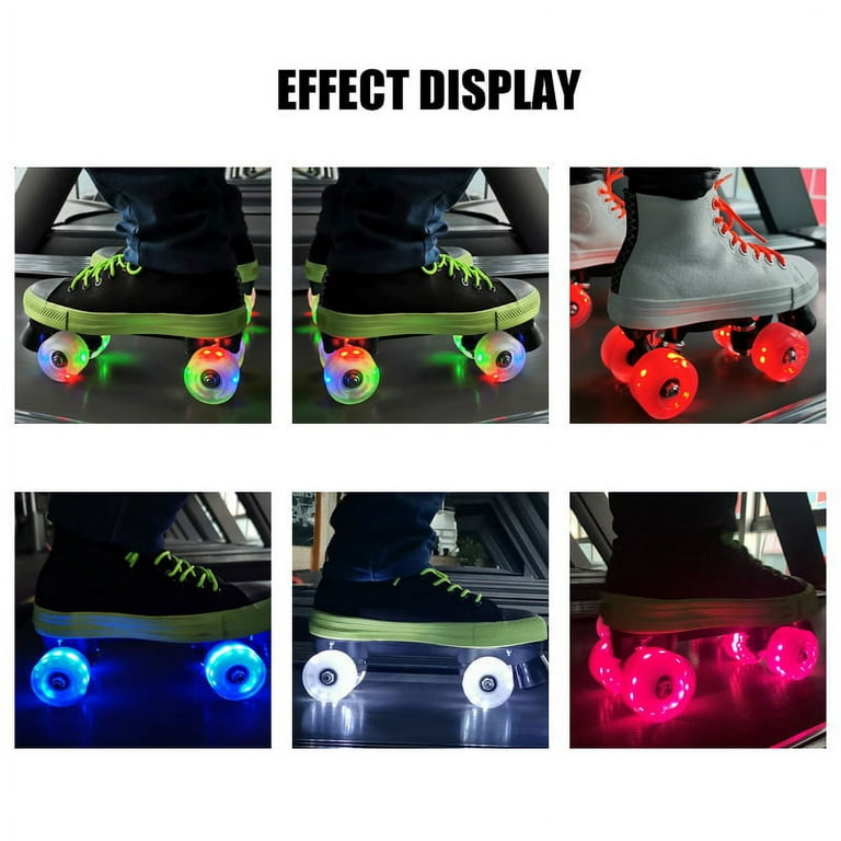 4pcs Luminous Light Up Roller Skate Wheels with Bearings Roller Skates  Accessories New 