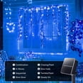 thumbnail image 2 of 2 Pack 33 ft 100 LED Outdoor Solar String Lights, Waterproof Solar Fairy Lights for for Garden Patio Yard (Blue), 2 of 8