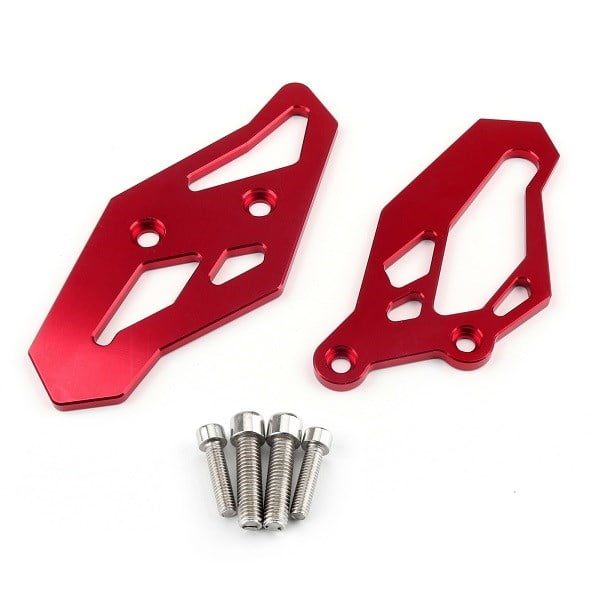 CNC Red Footrest Rearset Adapter Plates For Yamaha YZF R3 R25 MT-03 2013-2019