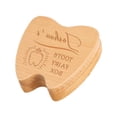 thumbnail image 5 of Wooden Baby Tooth Box For Lost Teeth Storage With Decoration Childhood Memory Baby Teeth Collection, 5 of 5