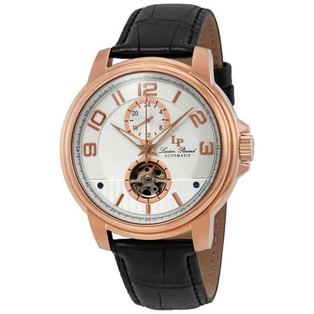 - Lucien Piccard Open Heart Automatic Silver Dial Men's Watch LP-28001A-RG-02S-RA