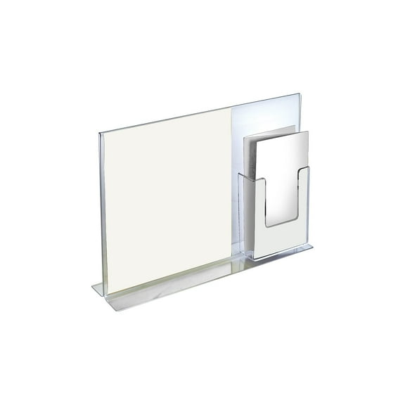 Azar 252053 Double-Foot Sign Holder w/ Trifold Pocket, 2pack