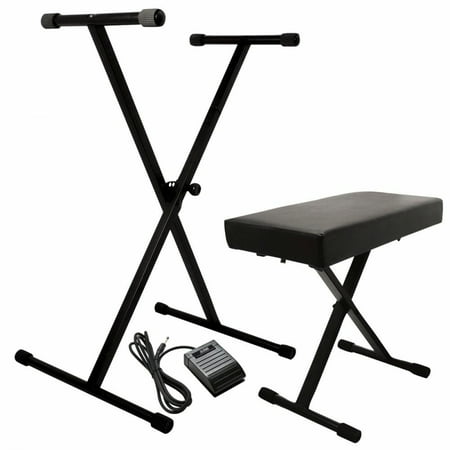 On Stage Kpk6520 Keyboard Stand Bench Pak With Sustain Pedal