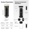 thumbnail image 3 of Portable travel coffee maker, 12V rechargeable, fast heating, compatible with K-Cup pods and ground coffee, black, 3 of 5