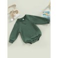thumbnail image 3 of Bagilaanoe Newborn Baby Girls Boys Rompers Long Sleeve Bodysuits 6M 12M 18M 24M Infant Casual One Piece Short Jumpsuit, 3 of 9