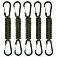 thumbnail image 1 of Uxcell 5-Pack Llavero de Paracord Trenzado con Clips, Clips de Cordón de 7.9 Pulgadas, Gancho Duradero para Mochilas, Botellas de Agua para Camping/Senderismo/Pesca/Viajes [Verde Oscuro], 1 of 1