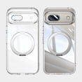 thumbnail image 3 of ELEHOLD Case for Google Pixel 8A, Shockproof Anti-Scratch Full Camera Protector Case with 360° Ring Holder Stand,White, 3 of 9