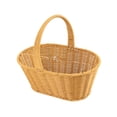 thumbnail image 3 of Cesta de Picnic de mimbre de imitación, cesta tejida a mano, cesta para recoger frutas y verduras, cesta de frutas, cesta de flores para dulces y, 3 of 8