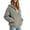 A Gray, variant on Women's Solid Color Long Sleeved Plush Hooded Zipper With Pocket Loose Casual Jacket 2026 Navy S
