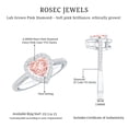 thumbnail image 5 of Rosec Jewels IGI Certified 1 Carat Lab Grown Pink Diamond Heart Engagement Ring - Fancy Pink Color - VS1 Clarity - Romantic Gift For Her, 10K White Gold, US 3.50, 5 of 8