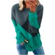 thumbnail image 2 of ICHUANYI Clearance Women's Fashion Printed Loose T-shirt Long Sleeves Blouse Round Neck Casual Tops Sweatshirt Hoodies(Army Green, L) ICHUANYI WER2023081511123, 2 of 5