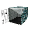 thumbnail image 3 of Tropical Dog Crate Cover, Jungle Monstera Coconut Palm Leaves Island Exotic Plants Hawaiian Art, Easy to Use Pet Kennel Cover Small Dogs Puppies Kittens, 7 Sizes, Sea Blue and Multicolor, by Ambesonne, 3 of 6