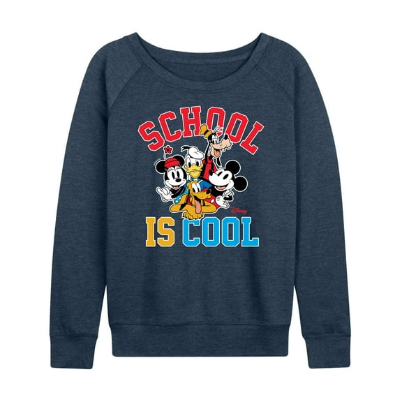 Mickey & Friends - School Is Cool - Women's Lightweight French Terry Long Sleeve Shirt