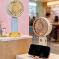 thumbnail image 5 of Clearance Sale! | USB Rechargeable Portable Handheld Fan, 3 Speed Quiet Mini Cooling Fan, 2-in-1 Handheld & Desktop Fan For Home Outdoor Travel(Blue), 5 of 9
