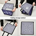 thumbnail image 4 of Home Organizer Foldable Fabric Storage Bin With Handle White Navy Blue, 4 of 7