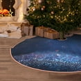 thumbnail image 6 of Daiia Retro Blue Glitter Drawing Merry Christmas Tree Skirt , Xmas Large Lace-up Tree Skirt, Santa Snowflakes Rustic Home Decorations New Year Party Farmhouse Decor-48", 6 of 7