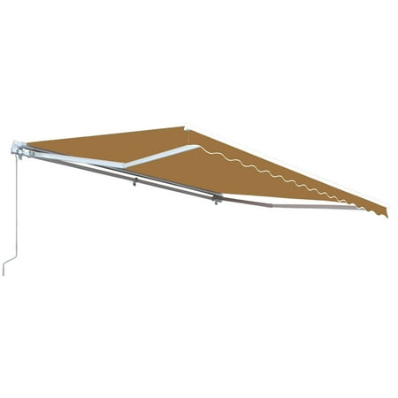 ALEKO Retractable 12' x 10' (3.65m x 3m) Patio Awning, Solid Sand