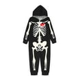 thumbnail image 2 of Oalirro Matching Family Halloween Costumes Pajama Sets Skeleton Printed Hooded Long Sleeve Pjs 2Pcs S-XXL, 2 of 5