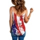 thumbnail image 4 of Chaleco de tirantes con cuello en V y estampado del Día de la Independencia sin mangas a la moda para mujer Pompotops qyievc2120, 4 of 9