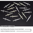 thumbnail image 6 of 32pcs 2 Colors Swords Knife Bookmark Charms Plating Alloy Sword with Skull Pendants Dagger Punk Earring Charms for DIY Jewelry Making and Custom Toymaking, 6 of 9