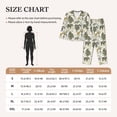 thumbnail image 4 of Salouo Vintage Animals Palm Tree Pattern Women's Pajamas Set Long Sleeve Button Down Sleepwear Soft Pj Lounge Sets for women 2 Piece Pjs Set with Long Pants-Large, 4 of 7