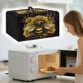 thumbnail image 2 of Whosucclay Bee Sunflower Print Dust Cover for Microwave Oven, Stain Resistant Easy to Clean Microwave Oven Cloth Cover with Handle, for Home Kitchen Decor-L, 2 of 7
