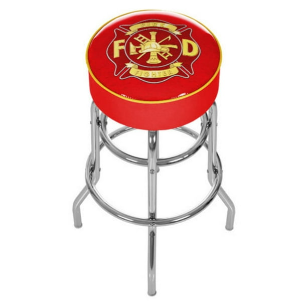 Trademark Global Fire Fighter Logo 30, Vintage Bar Stools Chicago Bulls